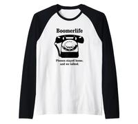 Boomerlife - Telefoni rimasti a casa e Abbiamo parlato. Sarcasmo Divertente Maglia con Maniche Raglan