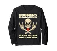 Boomers Badass Generation Retro Vintage Rebel Pride Boomer Maglia a Manica