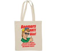 Boomers Hate Him See How He Makes Boomer Cry OK Boomer Boomer Borsa in cotone naturale bianco