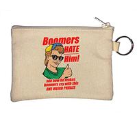 Boomers Hate Him See How He Makes Boomer Cry OK Boomer Portachiavi Portamonete Beige