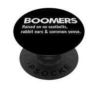 Boomers sollevati senza cinture di sicurezza orecchie di coniglio e buon senso PopSockets PopGrip Adesivo