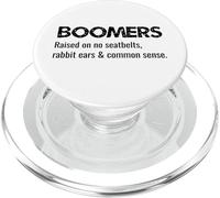Boomers sollevati senza cinture di sicurezza orecchie di coniglio e buon senso PopSockets PopGrip per MagSafe