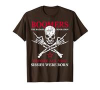 Boomers X Generation Prima di Tutto ciò Che Sissie Were Born Skull Maglietta, Uomo, Marrone, L