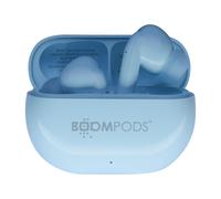 Boompods, Auricolari TWS Bluetooth 5.3 Extra Bass modello EchoBuds, Celeste