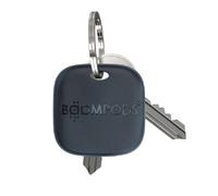 Boompods Boomtag Chiavi ricaricabile - Oceanplastik Bluetooth Tracker compatibile con Android & Apple, impermeabile Key Finder, Mini localizzatore per chiavi, borse, grigio