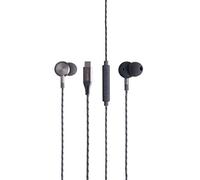 Boompods Digibuds Auricolari USB-C - Cuffie USB C con Filo, Cavo Intrecciato Resistente, Microfono e Controlli, Connessione USB-C, Cuffie In Ear Resistente all'acqua IPX4, Grafite