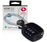 Boompods Lucchetto Valigia Intelligente con Localizzatore Bluetooth - Smart Lucchetto compatibile con TSA, Ricaricabile, Tracker oggetto Compatibile con Apple Find My App per Valigie e Borse - Nero