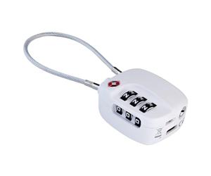 Boompods Lucchetto Valigia Intelligente con Localizzatore Bluetooth - Smart Lucchetto compatibile con TSA, Ricaricabile, Tracker oggetto Compatibile con Apple Find My App per Valigie e Borse - Bianco
