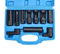 BOOMSTART 10 Pezzi 22mm Chiave Sonda Lambda, 3/8" 1/2" Chiave Bussola per Sonda Lambda, Strumento di Smontaggio Nox Sonda Diesel iniettore Sensore di Ossigeno