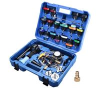 BOOMSTART 28Pcs Universale Radiatore Pressione Tester e Auto Vacuum Cooling System Tester Tool Kit Applicabile per Audi per VW per BMW