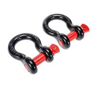 BOOMSTART Bow Grillo Resistente, 4,75 Tonnellate Vite Pin, 20mm Acciaio Legato D-ring Per Traino Di Sollevamento Cinghia, Camion, Pickup, Jeep, Fuoristrada, Veicoli Rosso e Nero