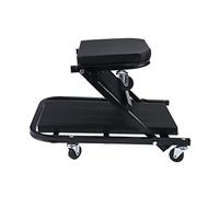 BOOMSTART Carrello Strisciante Pieghevole per Auto da 101,6 cm, Sedile Carrello Strisciante per Meccanici 2 in 1, Grande Sgabello Strisciante Imbottito, Sgabello da Officina Garage Resistente da 150kg