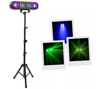 BOOMTONE DJ DJ V-GAS sistema luci 2-in-1 con treppiede e telecomando | Luci Mult