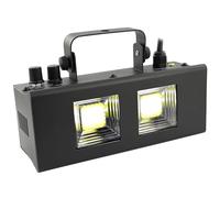 BoomTone DJ LED Strobe 2 x 20 W Nero - Stroboscopio LED potente per effetti di luce mozzafiato - Giochi di luce serale - Strobe DJ - Rilevamento musicale - Flash intenso - Illuminazione da discoteca