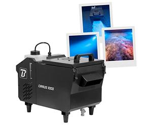 BoomToneDJ, CIRRRUS 1000, macchina per fumo pesante a base d'acqua, telecomando incluso 1000 W, ideale per matrimoni, compleanni e altri eventi professionali, non richiede ghiaccio.