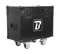 BoomToneDJ Cirrus 1000 Flight Case Universale Nero con Rotelle. Valigia di trasporto professionale. Angoli in alluminio. Rinforzi angolari. Dimensioni interne 543 x 390 x 269 mm.