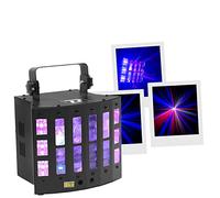 Boom Tone Dj DerbyFX Laser Strobo Set di luci 4-in-1 a 9LED RGBWAPY potenza 3W