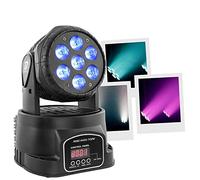 BoomTone DJ ROBO WASH 7X12W Luce da palco LED RGBW 4in1, Dimmer, Stroboscopio, Spot testa mobile, Lira motorizzata. Programmi automatici, rilevamento musicale, DMX, master/slave.