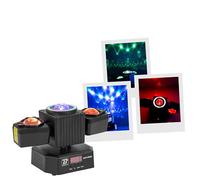 BoomToneDJ UFO Wing Set di luci LED 4 in 1: multifascio, strobo, laser rosso/verde, fascio, telecomando IR, DMX a 19 canali, ideale DJ, serate, eventi