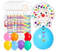 BOOMTOP 8pz Palloncini Carnevale Circo Palloncini Colorati a Tema Circo con Craft Pagliacci Clown per Decorazione Compleanno Carnevale Circo Palloncini Fai da Te