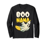 Boonana Carino Kawaii Banana Fantasma Halloween Spooky Maglia a Manica
