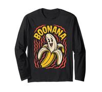 Boonana - Divertente Banana Ghost Halloween Vibe Maglia a Manica