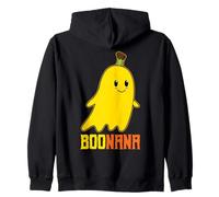 Boonana Divertente Halloween Love Banana Spooky Cute Banana Ghost Felpa con Cappuccio