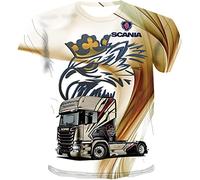 BOONEE Magliette Uomo Ciclismo Running Scania, Tee Maglietta a Maniche Corte da Calcio, Abbigliamento Sportivo Asciugatura Rapida-Colour - 3D||L