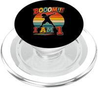 Booom I Am 1 1st Birthday Dabbing Boy Retro PopSockets PopGrip per MagSafe