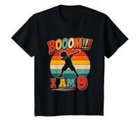 Booom I Am 9-9° Compleanno Dabbing Boy Retro Maglietta
