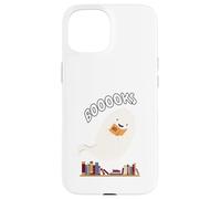 BOOOOks - Divertente libro d'amore, motivo: fantasma di Halloween Custodia per iPhone 15