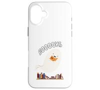 BOOOOks - Divertente libro d'amore, motivo: fantasma di Halloween Custodia per iPhone 16 Plus