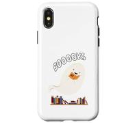 BOOOOks - Divertente libro d'amore, motivo: fantasma di Halloween Custodia per iPhone X/XS