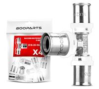 BOOPARTS - 4 pezzi - raccordo multistrato 16-20-16 a crimpare contorno TH - Tee multistrato ridotto a crimpare - raccordo idraulico per tubo multistrato 20 e 16