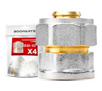 BOOPARTS - Set 4 Pezzi - Raccordo a Compressione Dritto Ø20-1/2"F | Giunto Filettato Femmina 1/2" a Vite | Per Tubo PEX-AL-PEX 20mm Senza Pressatrice
