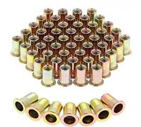 Booramy 100pcs M8 Rivetto in acciaio al carbonio placcato Inserto filettato Inserto filettato Testa piatta Rivetto Kit tappo Nutsert