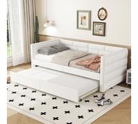 boorbin 90 x 200 cm divano letto con letto estraibile, stile minimalista (beige)