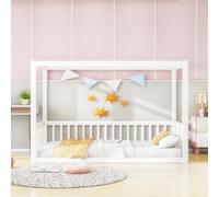 boorbin 90 x 200 cm, letto a baldacchino, in legno massiccio, per bambini e ragazzi (bianco)