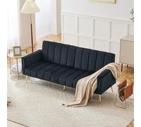 boorbin Design moderno, tessuto di velluto, divano letto pieghevole, divano letto con piedini ausiliari, divano letto con funzione sonno, adatto per soggiorno, camera da letto, home cinema, camera