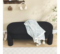 boorbin Elegante e moderna panchina portaoggetti per camera da letto, guardaroba, ingresso e soggiorno con vano portaoggetti, tessuto di ciniglia di alta qualità con telaio in legno massiccio, panca