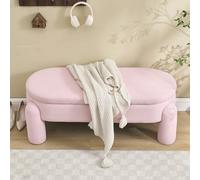boorbin Elegante e moderna panchina portaoggetti per camera da letto, guardaroba, ingresso e soggiorno con vano portaoggetti, tessuto di ciniglia di alta qualità con telaio in legno massiccio, panca