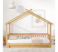boorbin Letto per casa sull'albero espandibile, letto per bambini, letto singolo e matrimoniale, in puro legno massello naturale (90 x 200 cm)