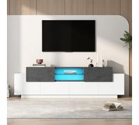 boorbin Mobile TV a LED, cassettiera TV, bassa, moderno centro di intrattenimento TV, console TV, cabinet multimediale per TV da 80/75/70/65/55 pollici
