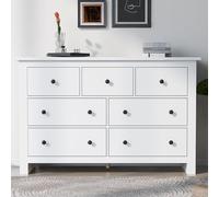 boorbin Moderno minimalista grande capacità armadio sala da pranzo con cassetti multipli a buffet, armadio bar con 7 cassetti per ingresso, cucina, sala da pranzo e soggiorno (bianco)