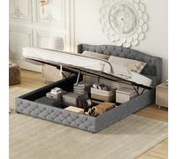 boorbin Piano multifunzione 180x200 con stoccaggio idraulico (grigio)