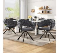 boorbin Sedia da trucco ESS in velluto di alta qualità, stile alla moda+moderno, ergonomico+design del piede regolabile, gambe in metallo artiglio, grigio, lusso leggero (6)