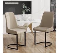 boorbin Sedie Sala Da Pranzo In Pelle PU Sedie Da Cucina Moderna Sedie Da Pranzo Con Schienale Alto Per Sala Da Pranzo, Soggiorno Sedie Kaki