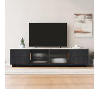 boorbin Supporto per TV deluxe da 160 cm, per TV da 70", elegante grigio marmorizzato, gestione dei cavi, cassetti con funzione push-to-open