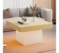 boorbin Tavolino LED creativo a forma di fungo, 70 x 70 x 40 cm, elegante tavolino quadrato, portata 30 kg, design moderno per soggiorno