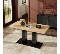 boorbin Tavolo da pranzo allungabile, 140/180 * 70 cm, adatto per 6-8 persone, forma rettangolare, piano del tavolo ispessito, stile semplice, tavolo per sala da pranzo, cucina, soggiorno (naturale)